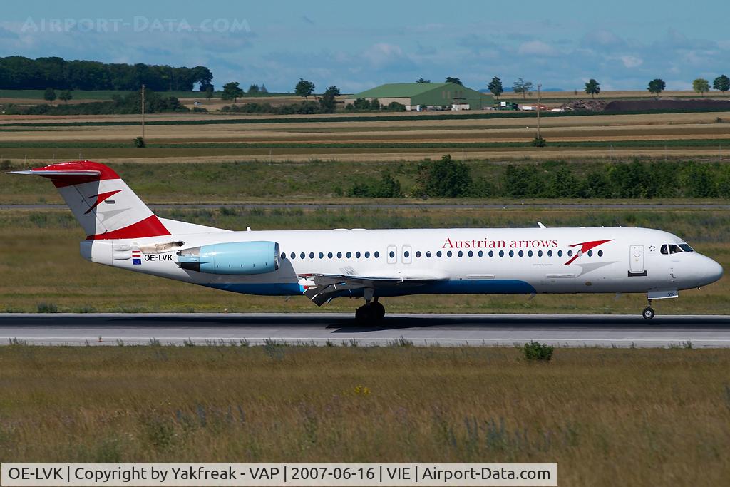 OE-LVK, 1992 Fokker 100 (F-28-0100) C/N 11397, Austrian Arrows Fokker 100