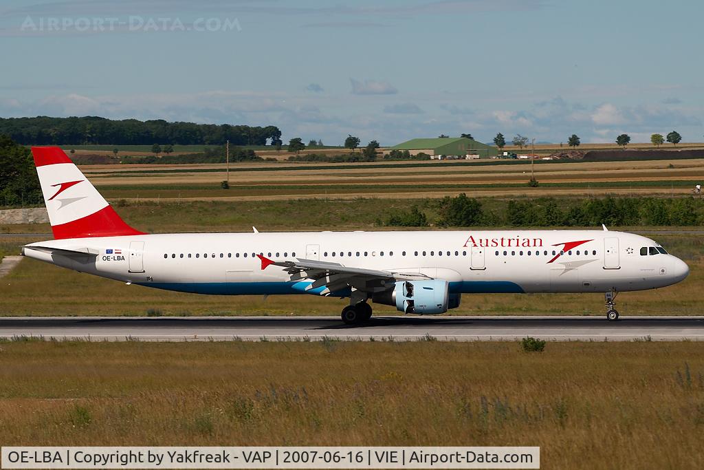 OE-LBA, 1995 Airbus A321-111 C/N 552, Austrian Airlines Airbus A321