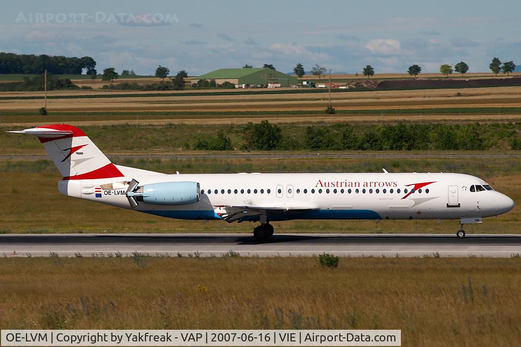 OE-LVM, 1991 Fokker F100 (F-28-0100) C/N 11361, Austrian Arrows Fokker 100