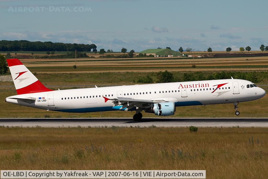 OE-LBD, 1998 Airbus A321-211 C/N 920, Austrian Airlines Airbus A321