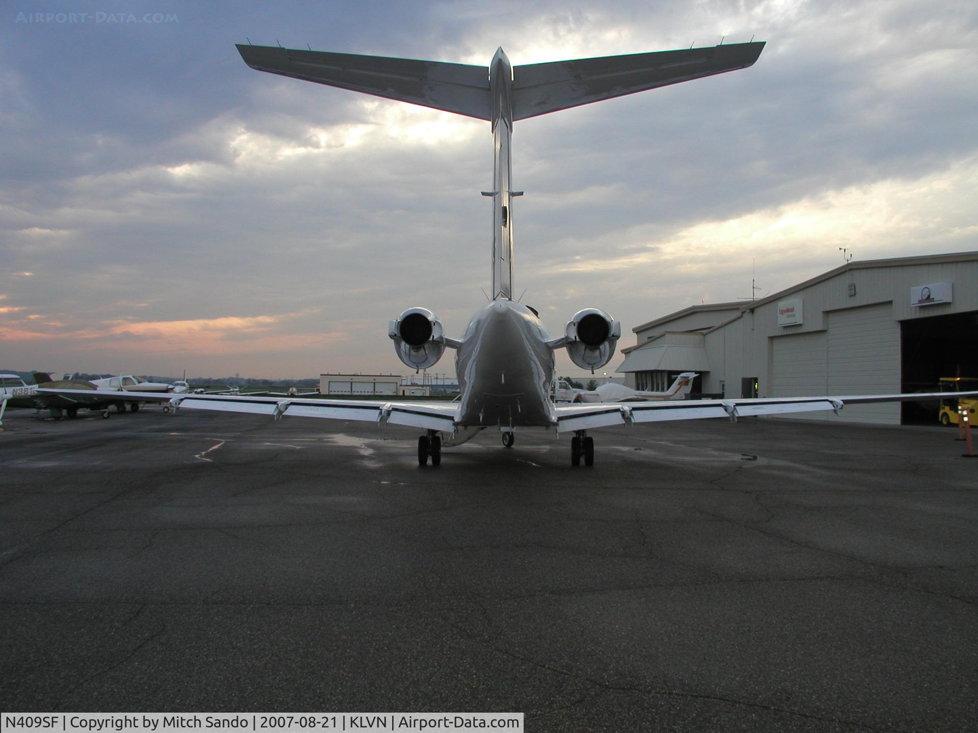 N409SF, 1984 Cessna 650 Citation C/N 650-0029, View from the back of 409SF.