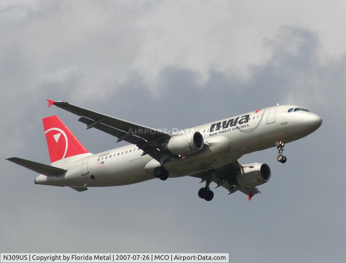 N309US, 1990 Airbus A320-211 C/N 118, Northwest