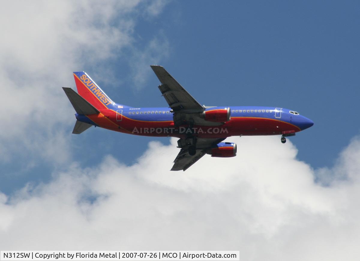 N312SW, 1986 Boeing 737-3H4 C/N 23334, Southwest