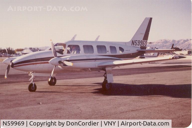 N59969, Piper PA-31-325 Navajo C/R C/N 317512038, Our 1975 Navajo C/R in 1979 at VNY #1.