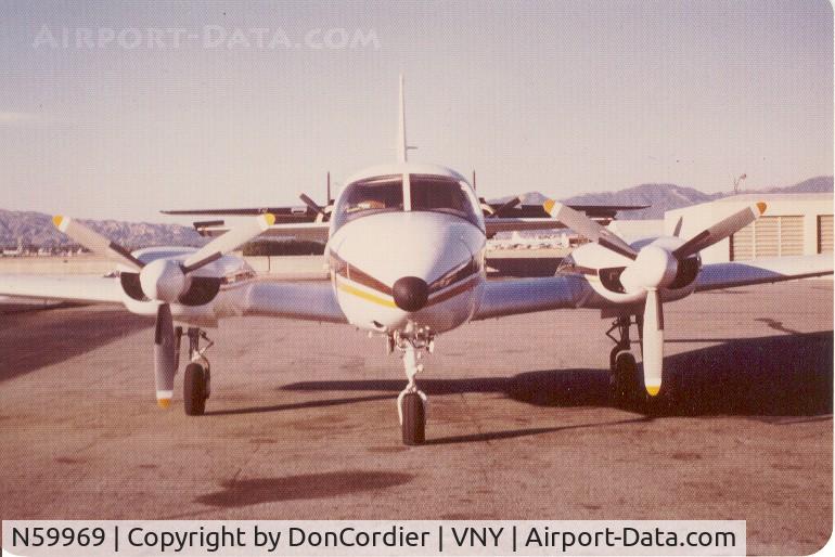 N59969, Piper PA-31-325 Navajo C/R C/N 317512038, Our Navajo C/R in Front of Our Terminal at VNY in 1979 #3.