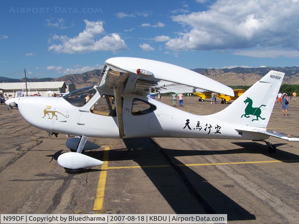 N99DF, 1999 Stoddard-Hamilton Glastar GS-1 C/N 5221, Parked for Display at Boulder open house. the chinese characters on the side of the fuselage that translates to 