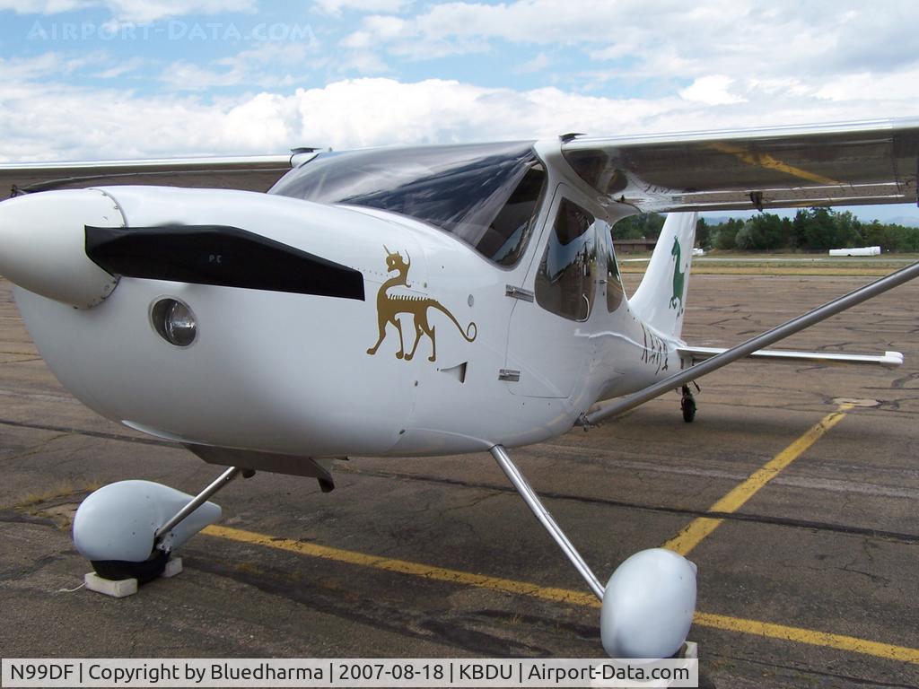 N99DF, 1999 Stoddard-Hamilton Glastar GS-1 C/N 5221, Parked for Display at Boulder open house. the chinese characters on the side of the fuselage that translates to 