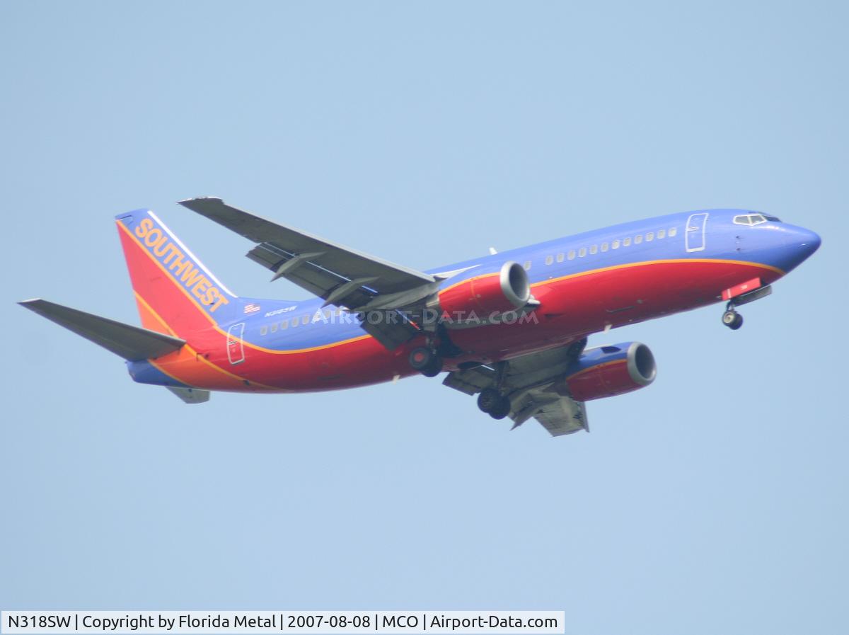 N318SW, 1986 Boeing 737-3H4 C/N 23339, Southwest