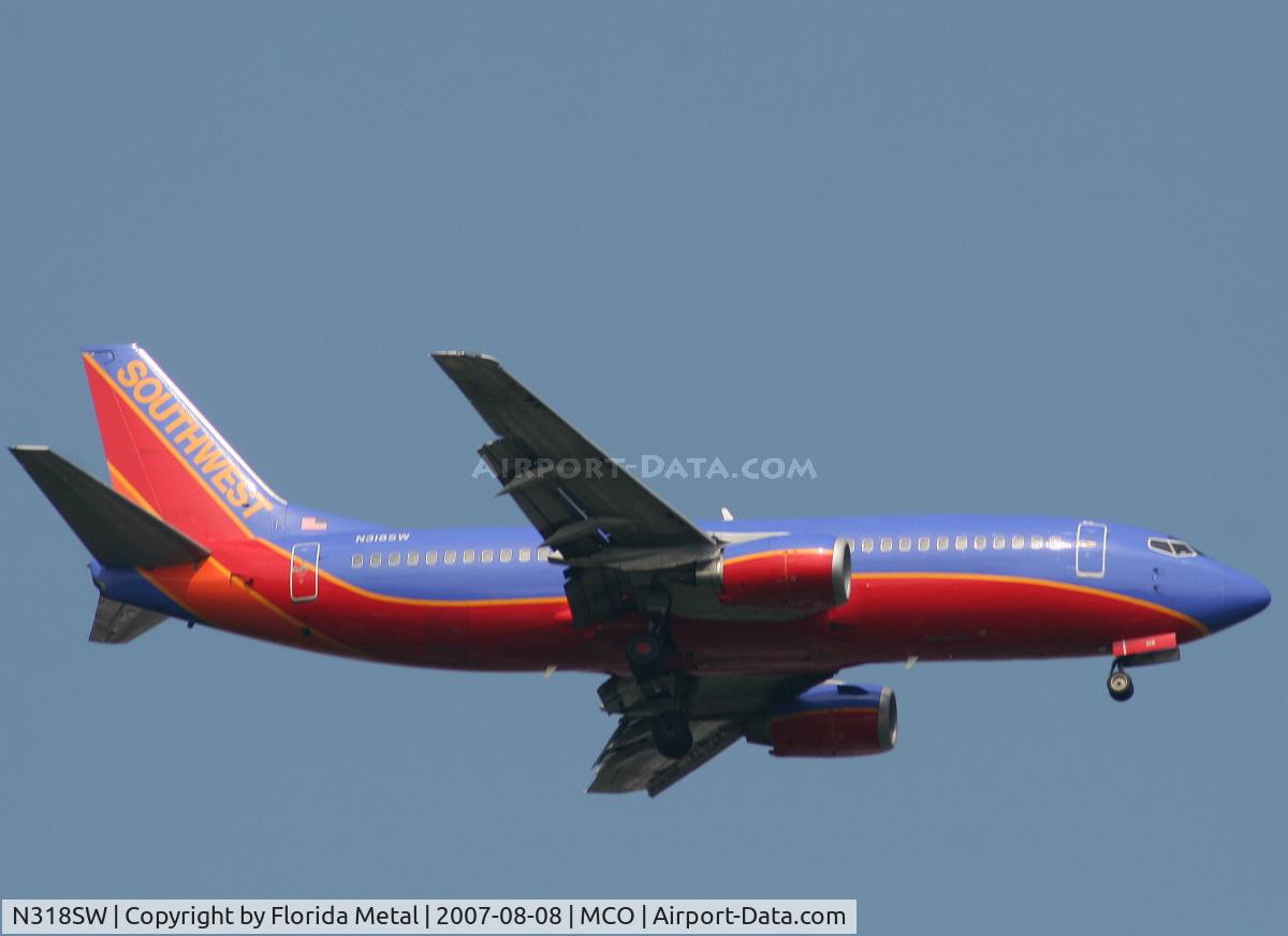 N318SW, 1986 Boeing 737-3H4 C/N 23339, Southwest