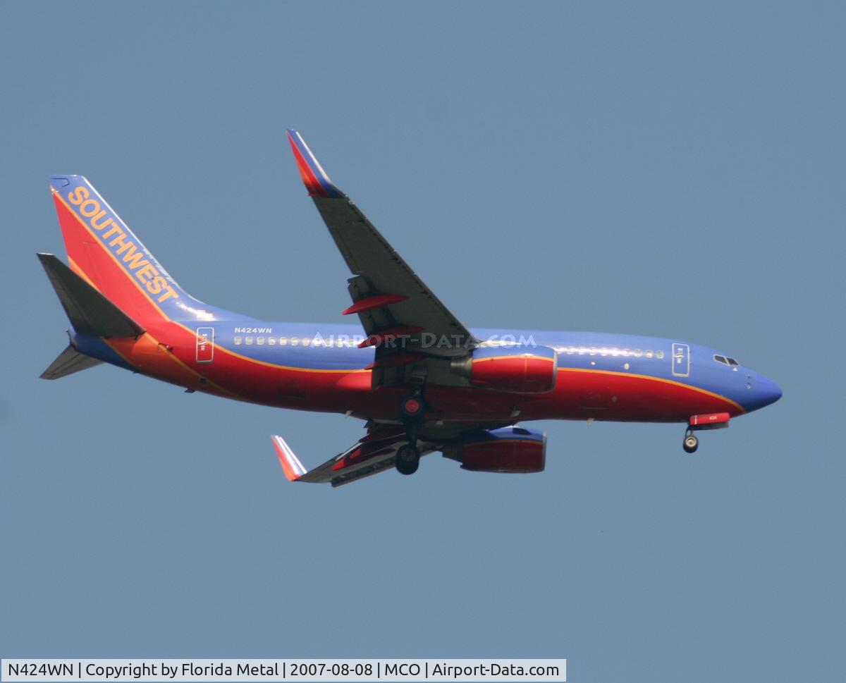 N424WN, 2002 Boeing 737-7H4 C/N 29828, Southwest