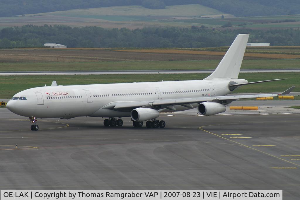 OE-LAK, 1997 Airbus A340-313 C/N 169, Austrian Airlines Airbus A340-300