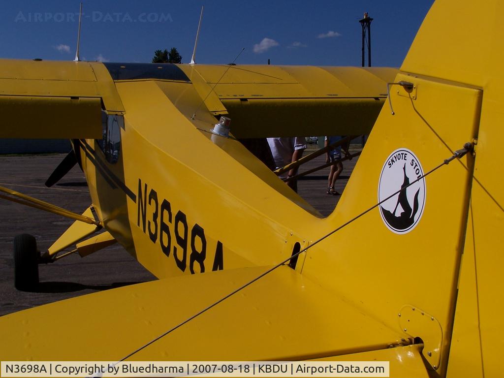 N3698A, 1953 Piper PA-18-135 Super Cub C/N 18-3047, Parked for display at Boulder Open House.