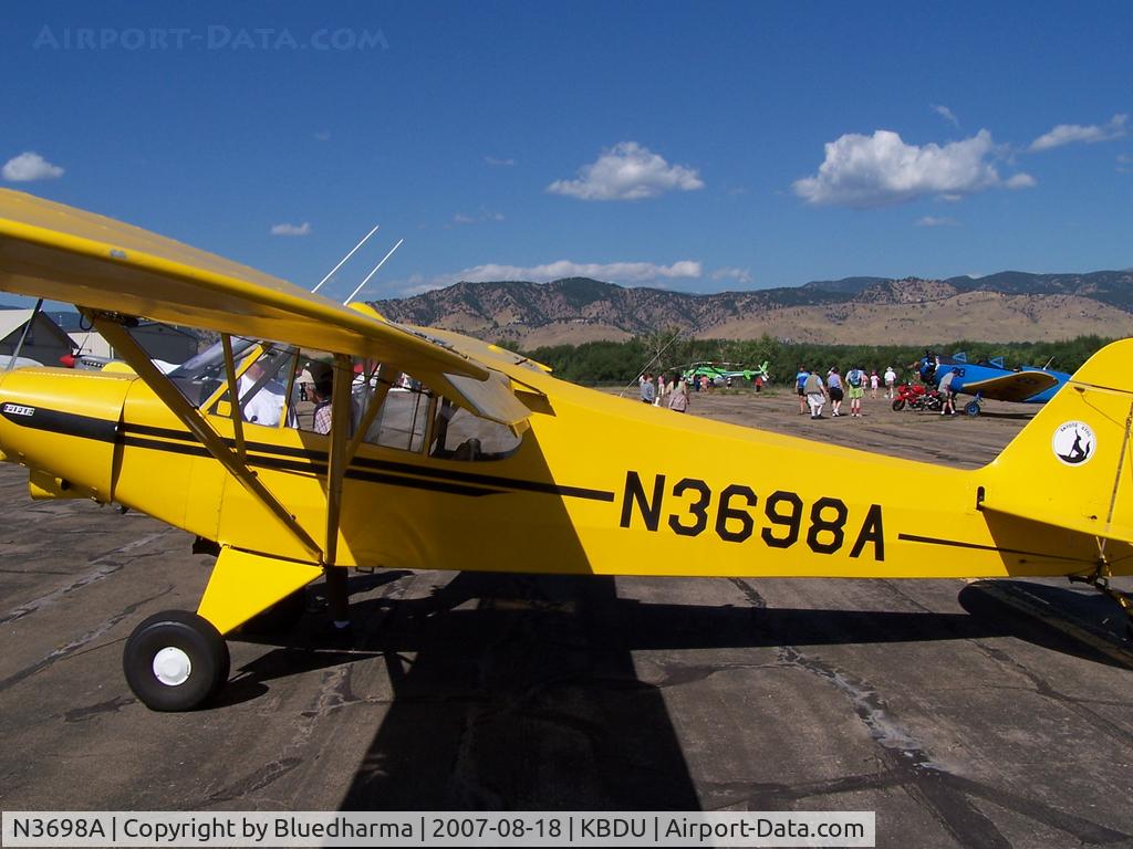 N3698A, 1953 Piper PA-18-135 Super Cub C/N 18-3047, Parked for display at Boulder Open House.