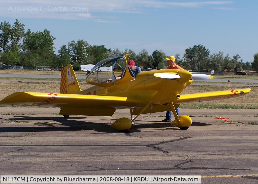 N117CM, 2001 Vans RV-4 C/N 3000, Parked for display at Boulder Open House.