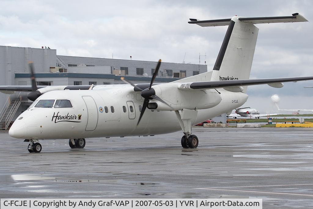 C-FCJE, 1989 De Havilland Canada DHC-8-102 Dash 8 C/N 165, Hawkair DHC 8-100