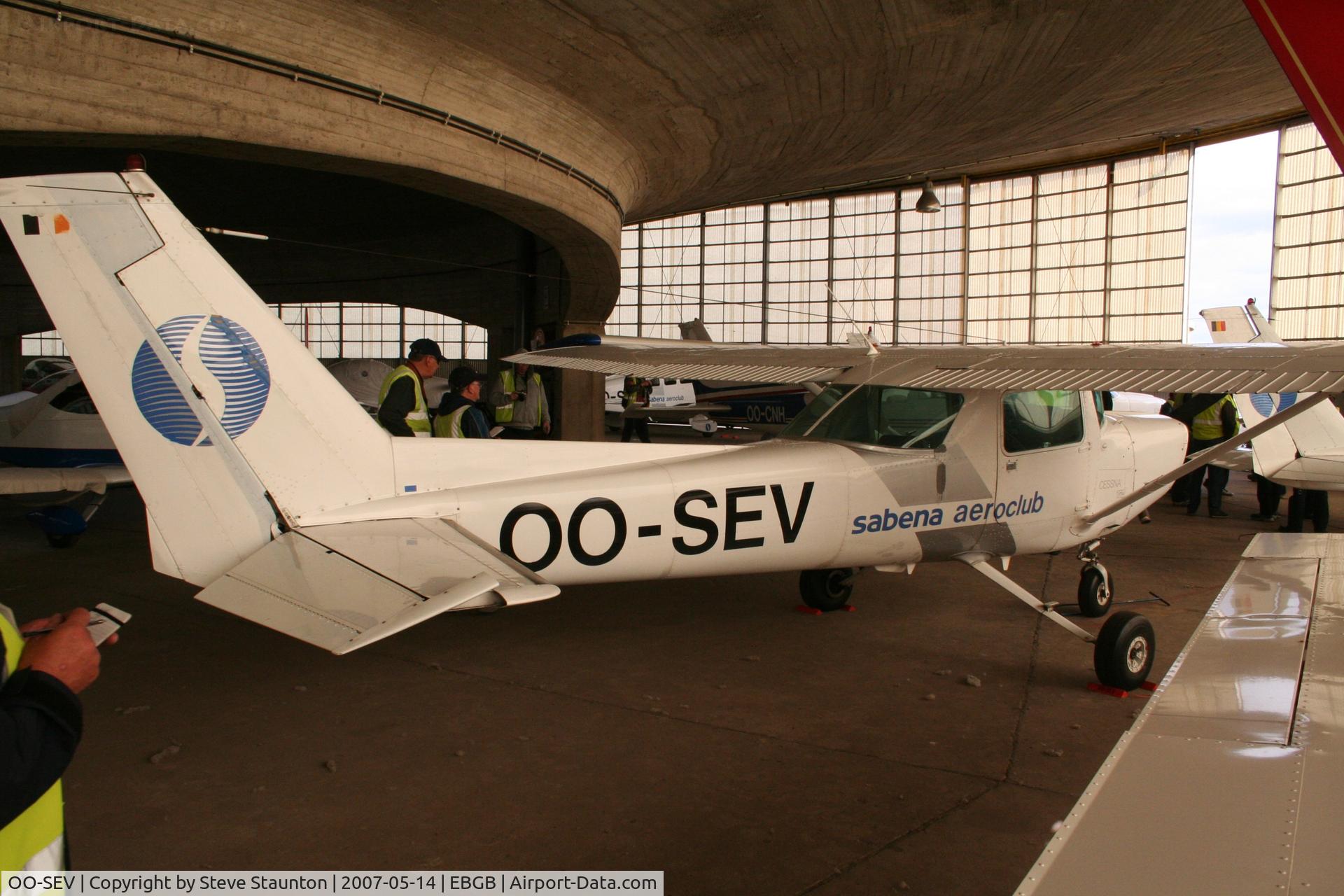 OO-SEV, Cessna 152 C/N 81644, Taken on a Aeroprint tour @ Grimbergen