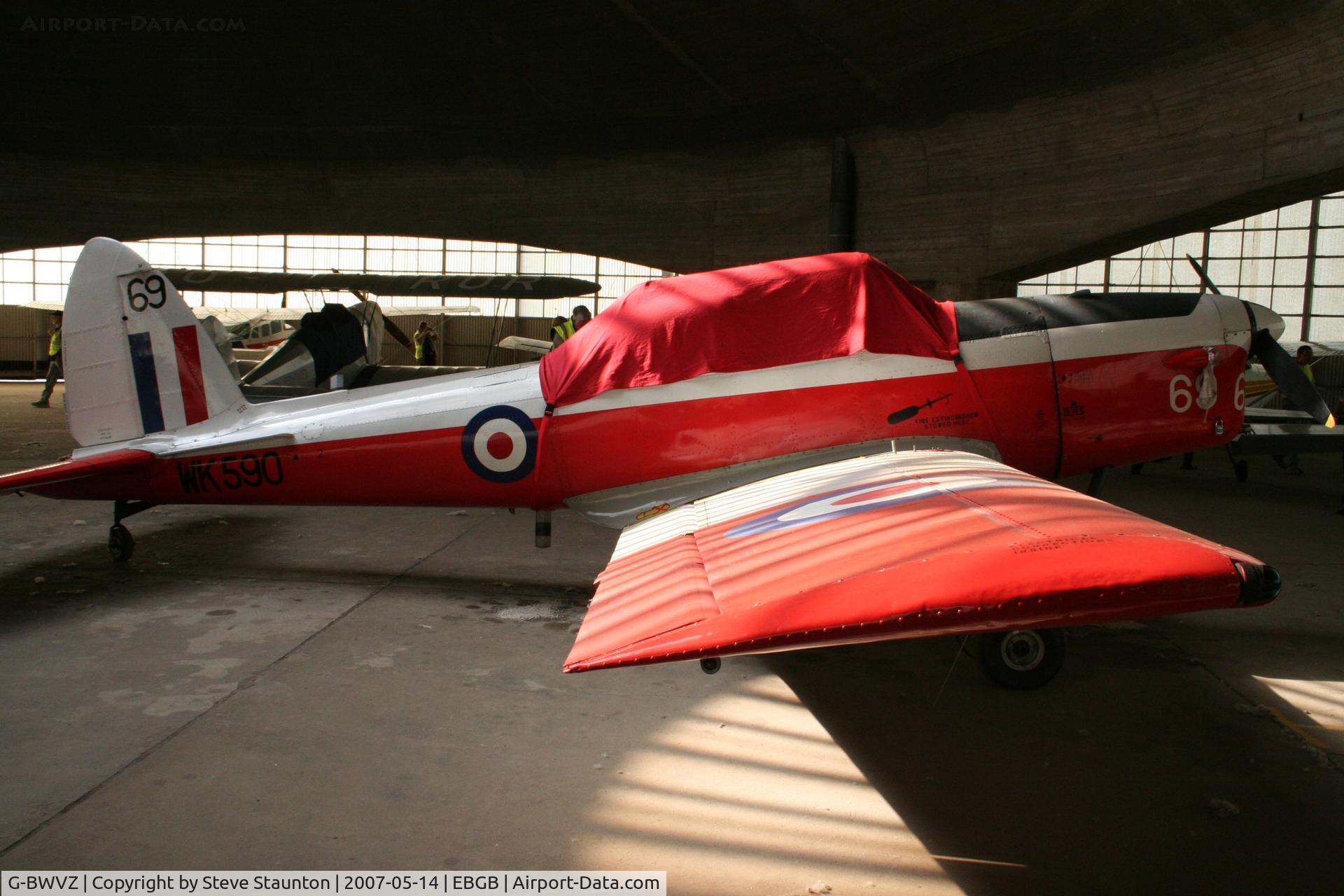 G-BWVZ, 1952 De Havilland DHC-1 Chipmunk T.10 C/N C1/0614, Taken on a Aeroprint tour @ Grimbergen