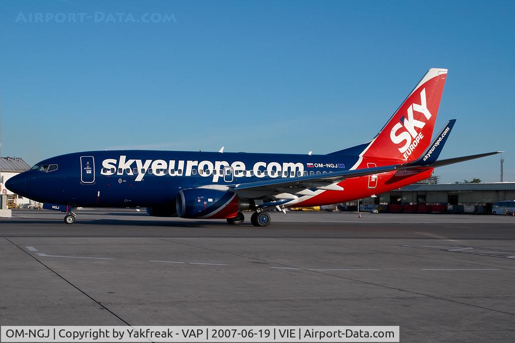 OM-NGJ, 2007 Boeing 737-76N C/N 34755, Sky Europe Boeing 737-700