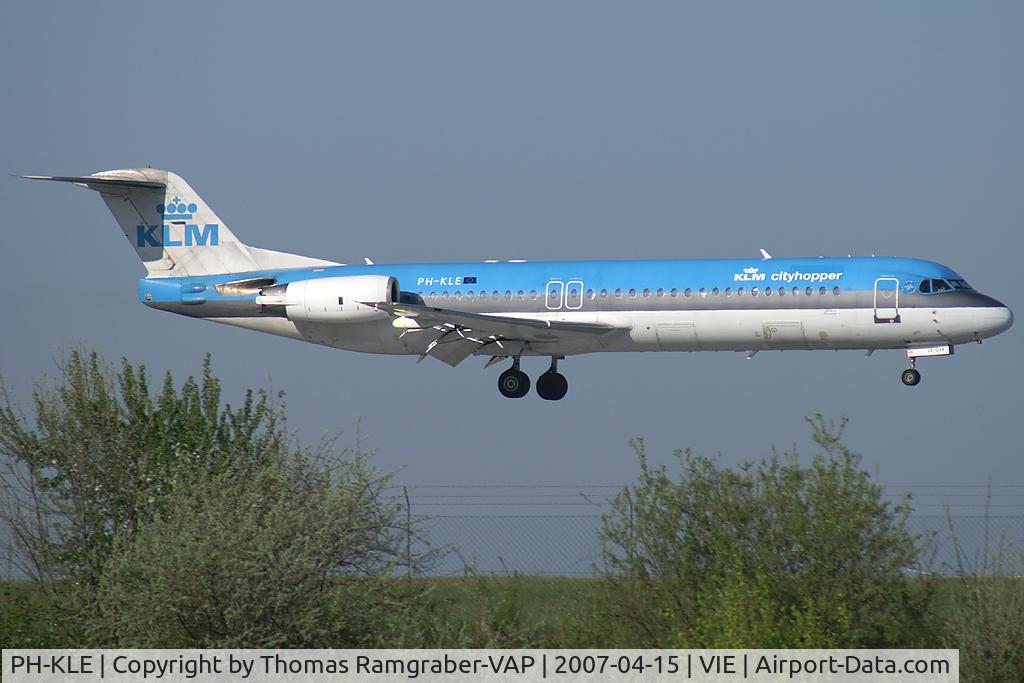 PH-KLE, 1989 Fokker 100 (F-28-0100) C/N 11270, KLM - Royal Dutch Airlines Fokker 100