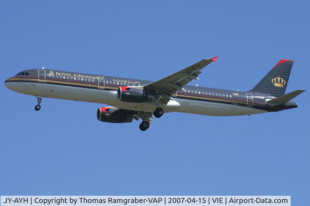 JY-AYH, 2006 Airbus A321-231 C/N 2793, Royal Jordanian Airlines Airbus A321