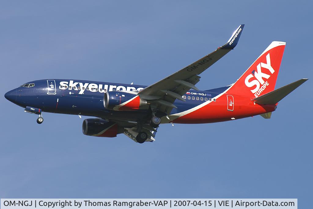 OM-NGJ, 2007 Boeing 737-76N C/N 34755, Sky Europe Airlines Boeing 737-700