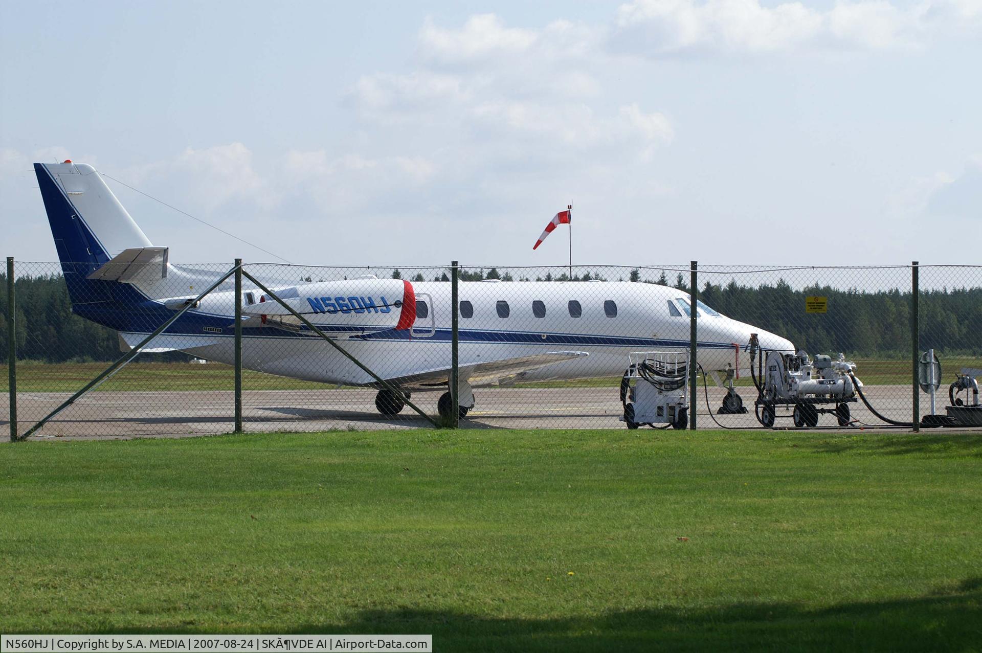 N560HJ, 2000 Cessna 560XL Citation Excel C/N 560-5078, Seen at SkÃ¶vde Airport, Sweden 2007-08-24