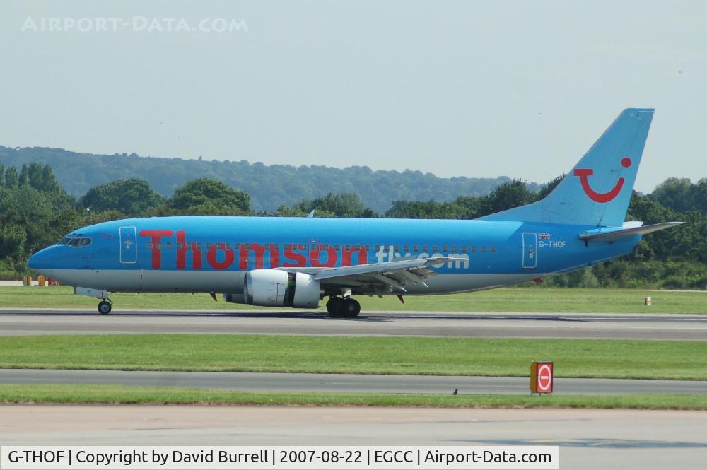 G-THOF, 1995 Boeing 737-3Q8 C/N 26314, Thomson - Landing