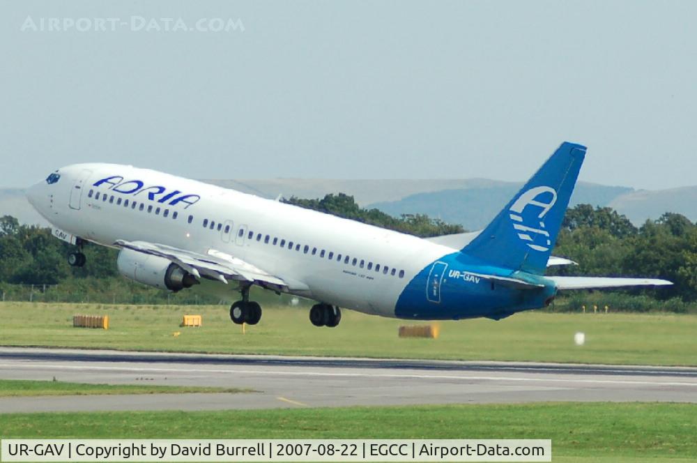 UR-GAV, 1992 Boeing 737-4C9 C/N 26437, Adria - Taking Off