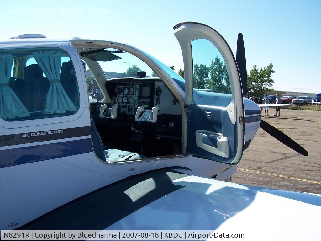 N8291R, 1993 Beech A36 Bonanza 36 C/N E-2814, Parked for display