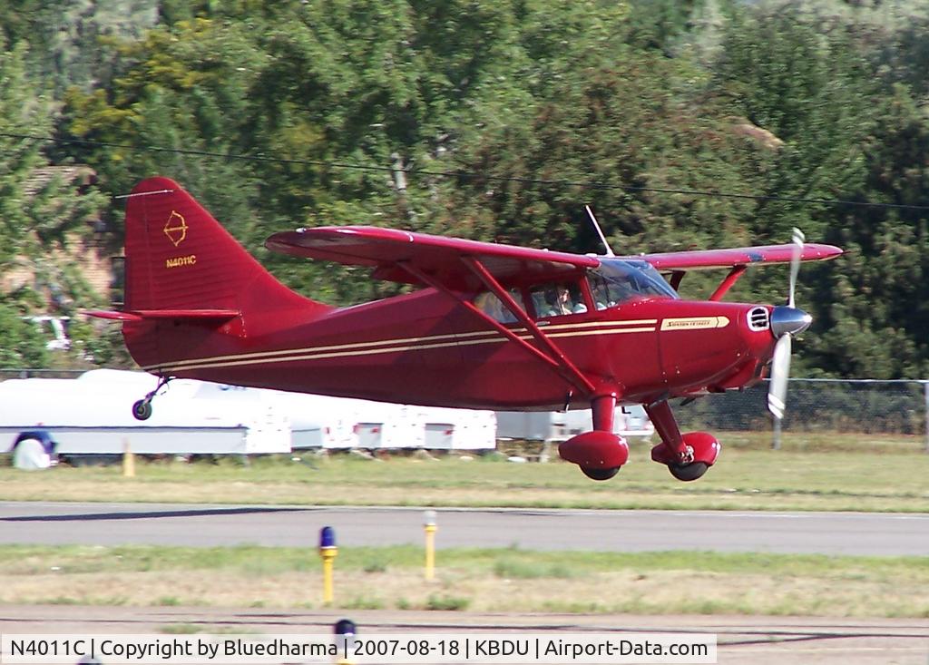 N4011C, 1948 Stinson 108-3 Voyager C/N 108-5011, Landing at Boulder