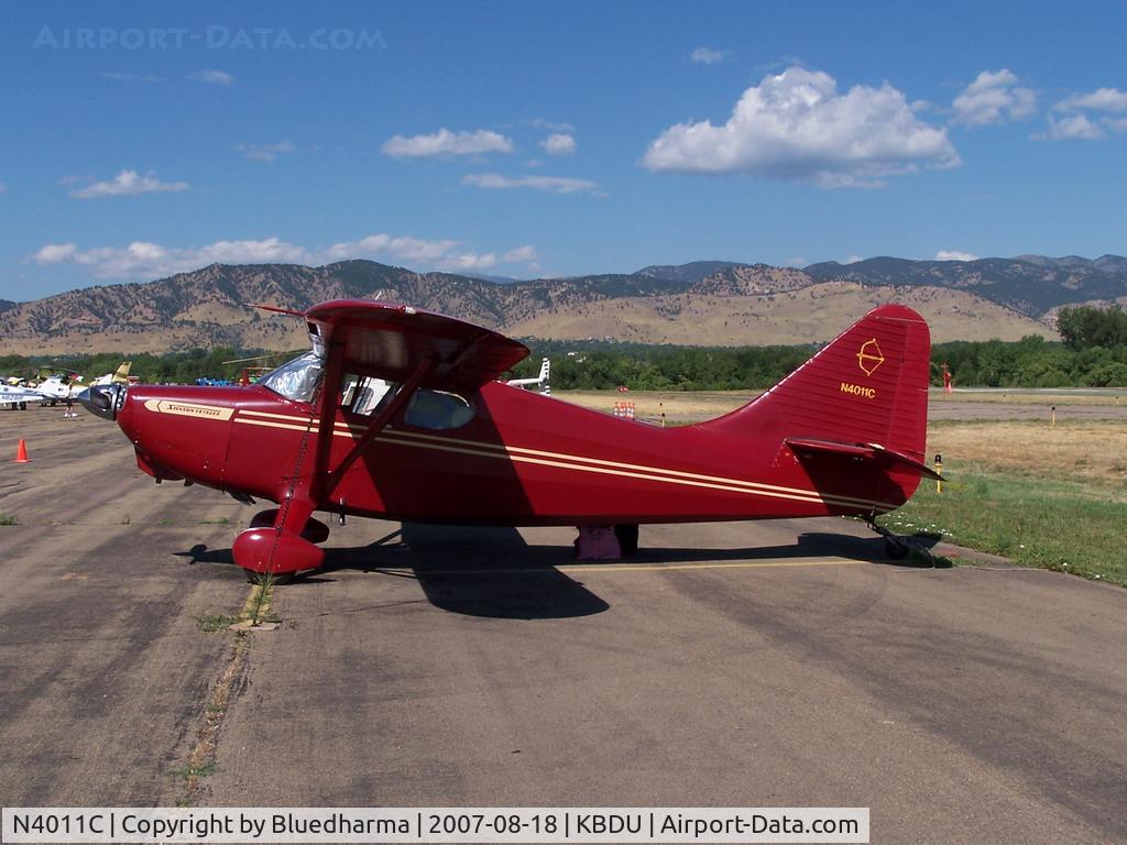 N4011C, 1948 Stinson 108-3 Voyager C/N 108-5011, Parked for display at Boulder Open House.