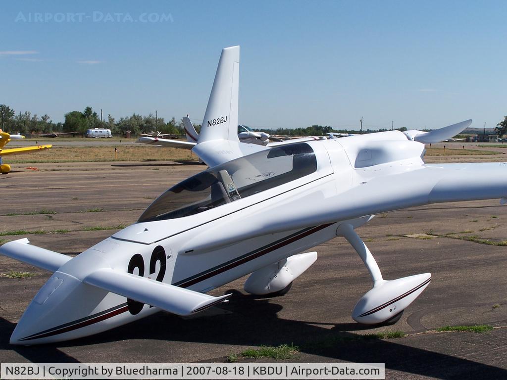 N82BJ, Rutan Long-EZ C/N 219, Parked for display at Boulder Open House