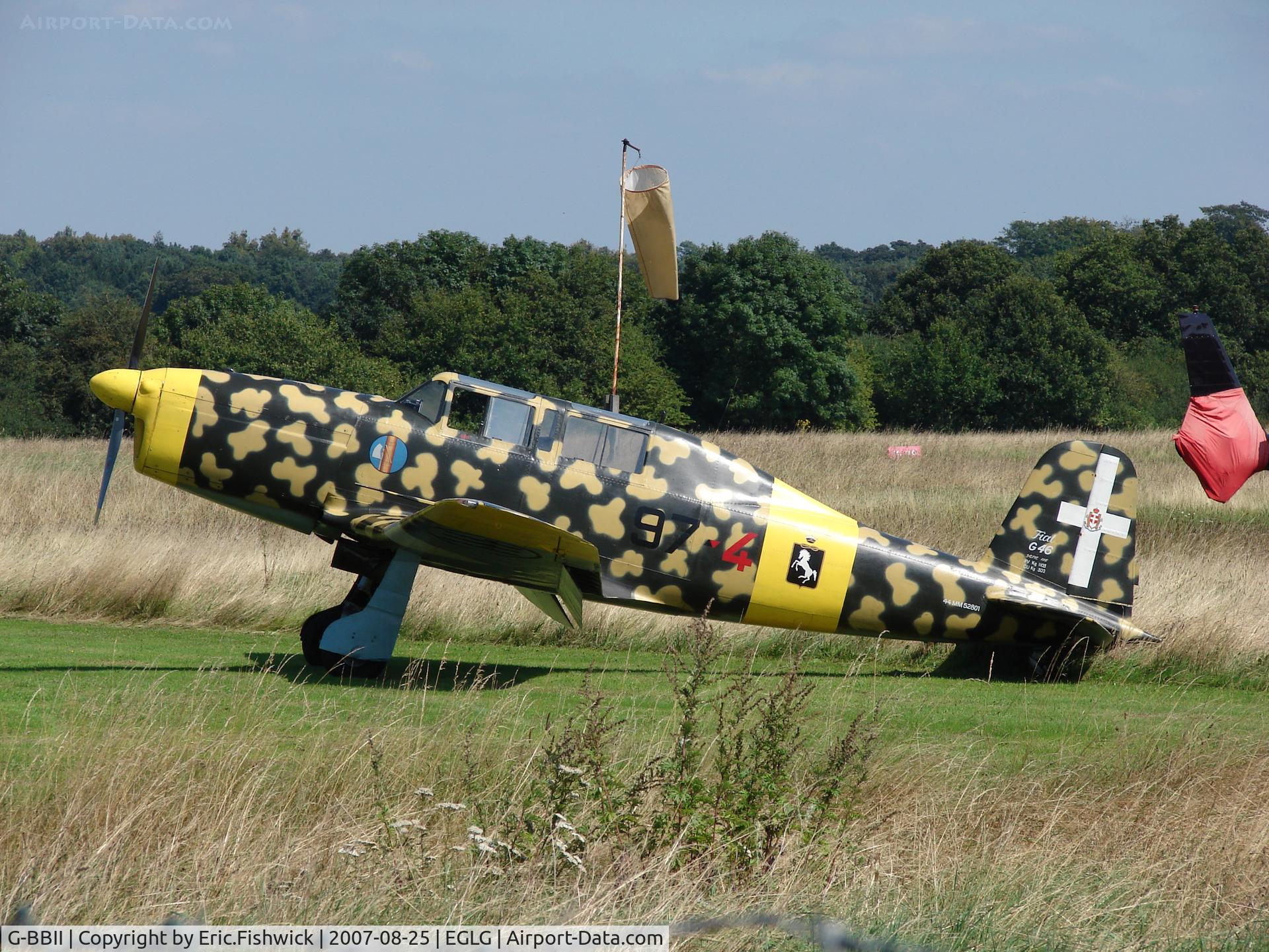 G-BBII, 1950 Fiat G-46-3B C/N 44, 2. G-BBII visiting Panshanger