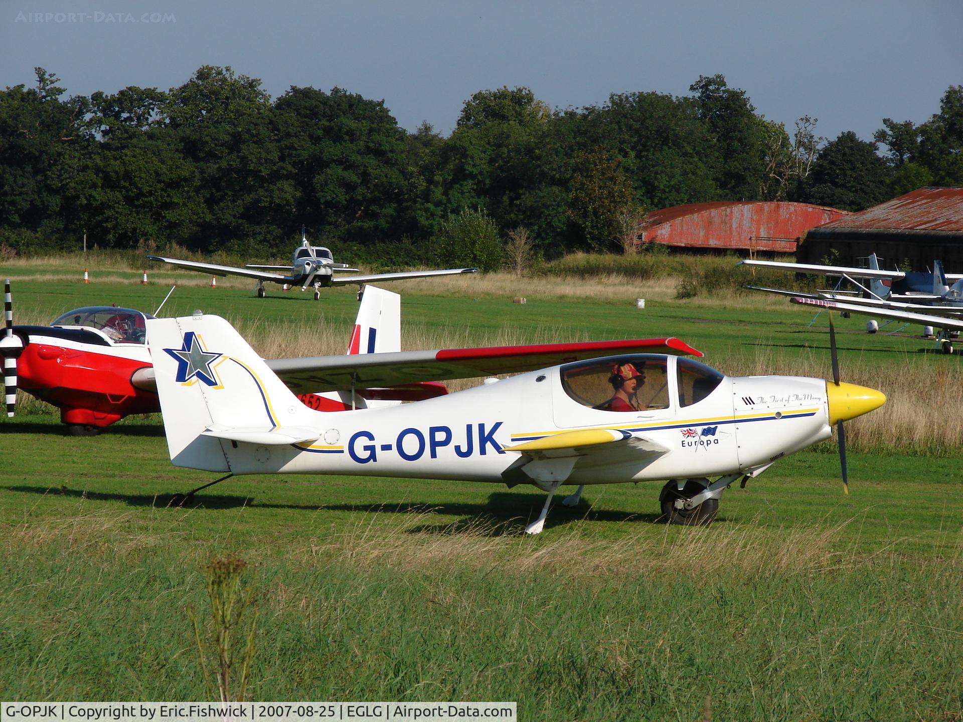 G-OPJK, 1995 Europa Monowheel C/N PFA 247-12487, 2. G-OPJK visiting Panshanger