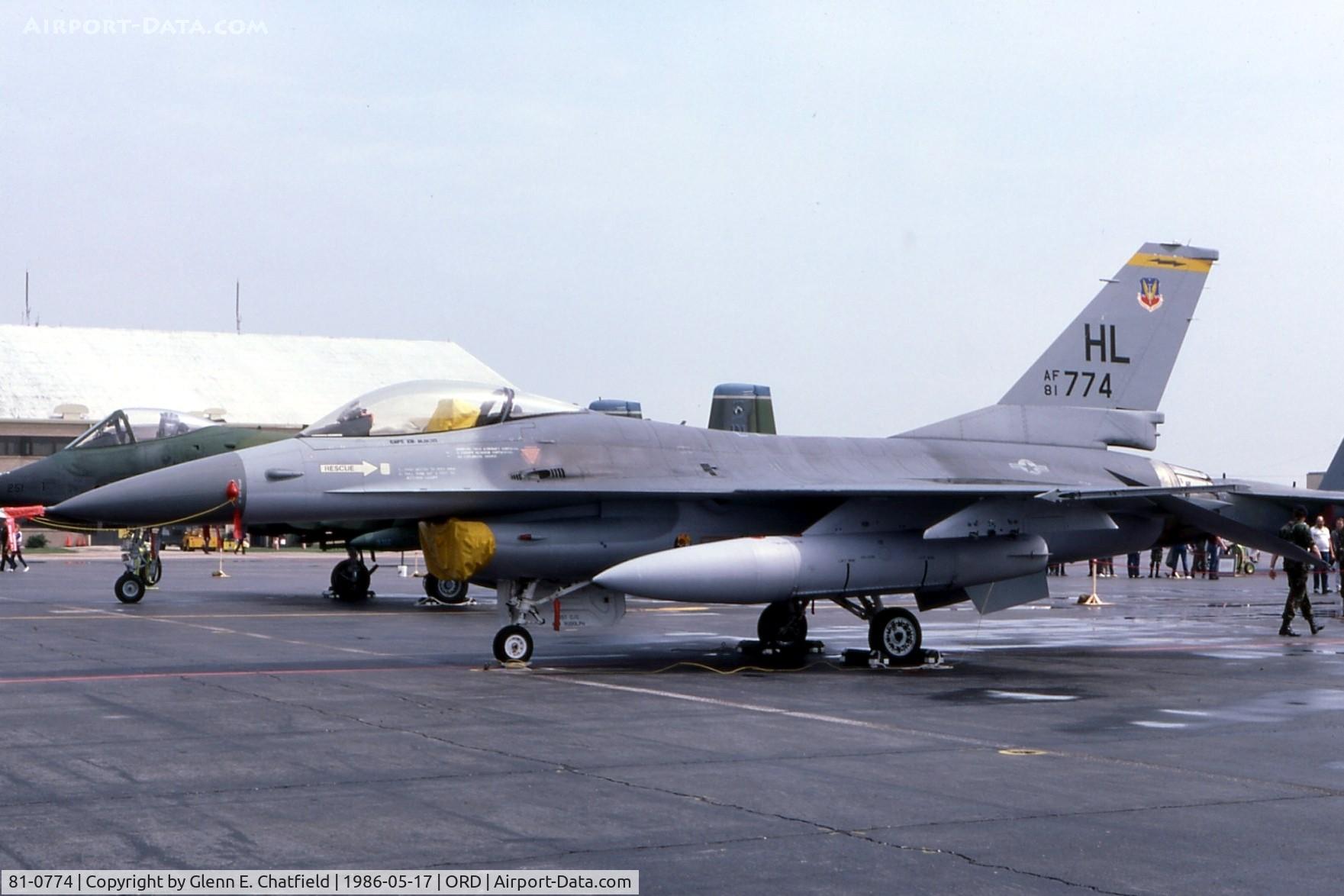 81-0774, 1981 General Dynamics F-16A Fighting Falcon C/N 61-455, F-16A at the AFR/ANG open house