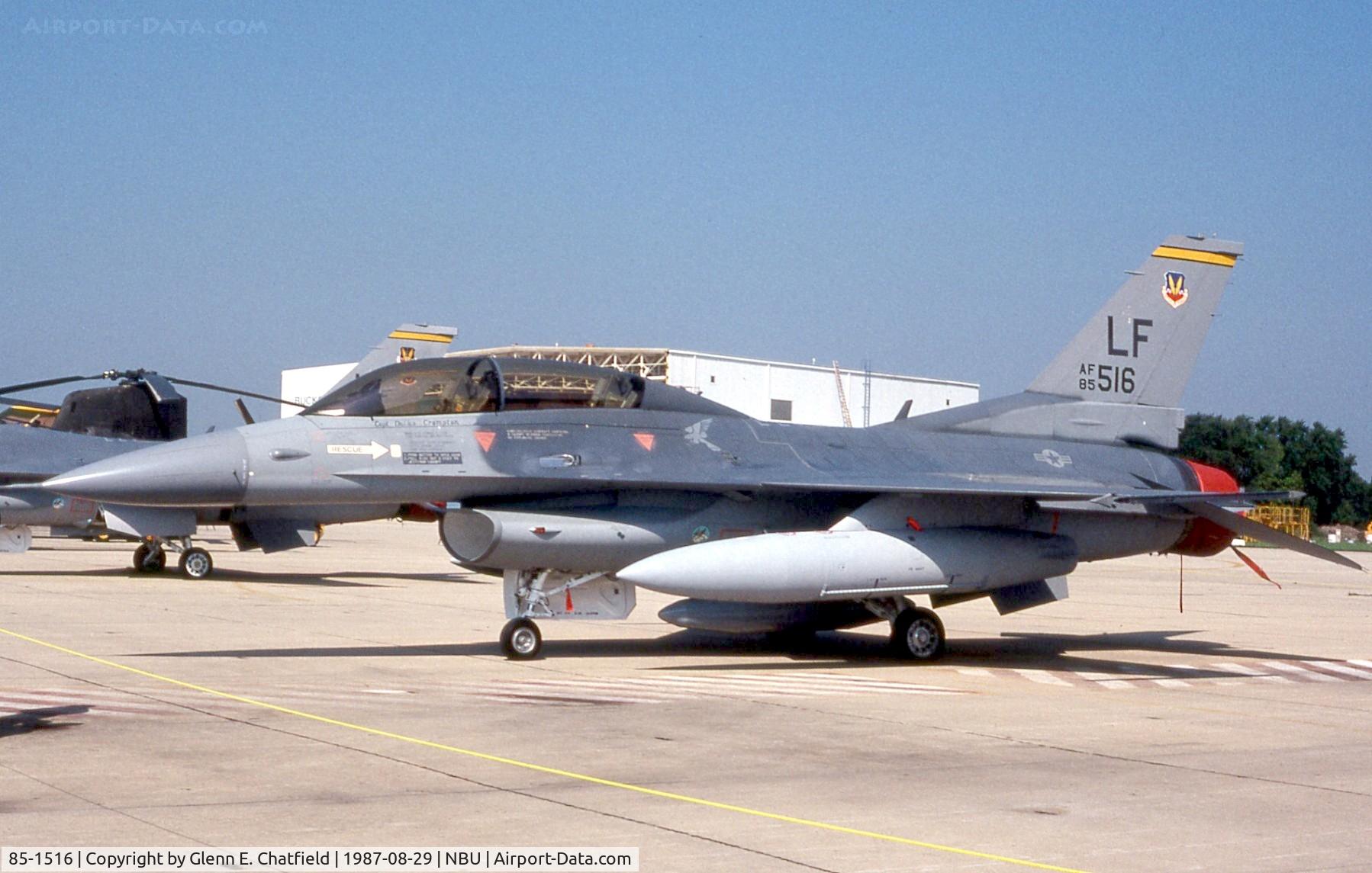 85-1516, General Dynamics F-16D Fighting Falcon C/N 5D-38, F-16D at the open house