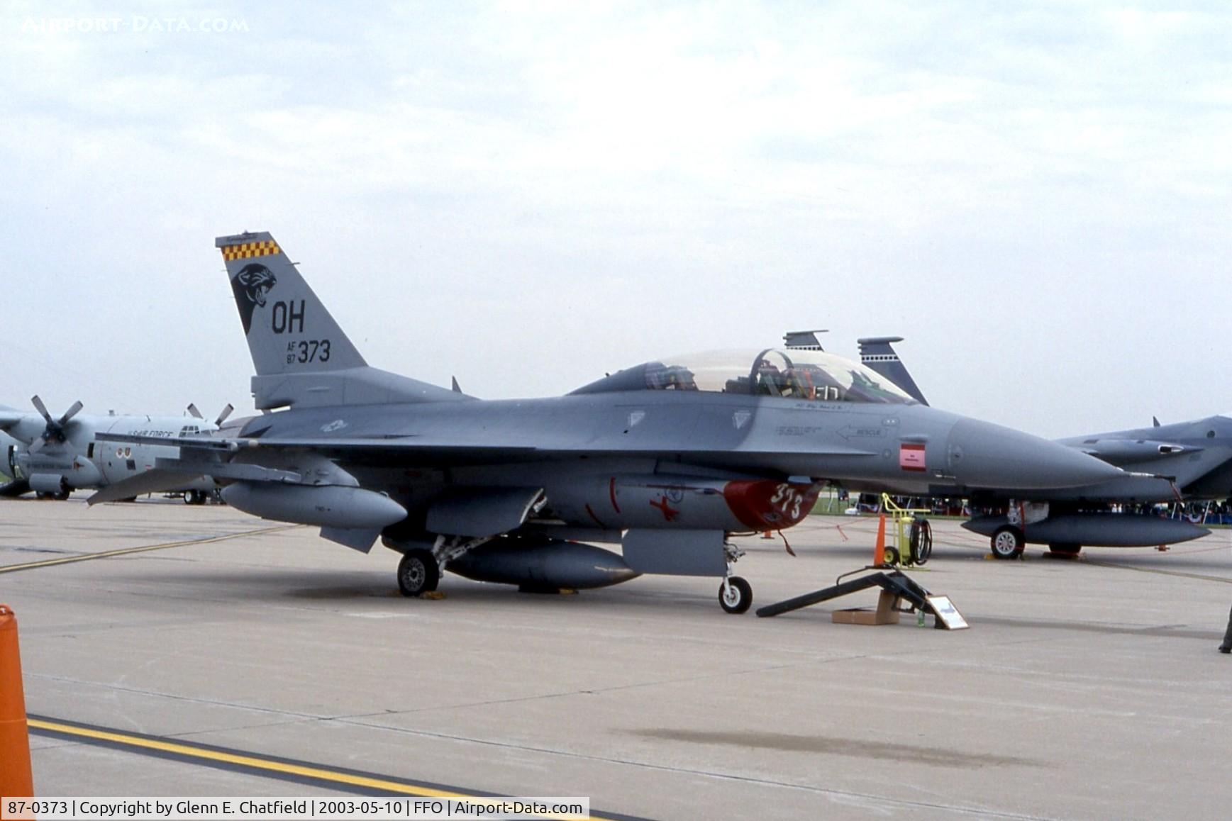 87-0373, 1987 General Dynamics F-16D Fighting Falcon C/N 5D-67, F-16D at the 100th Anniversary of Flight Celebration