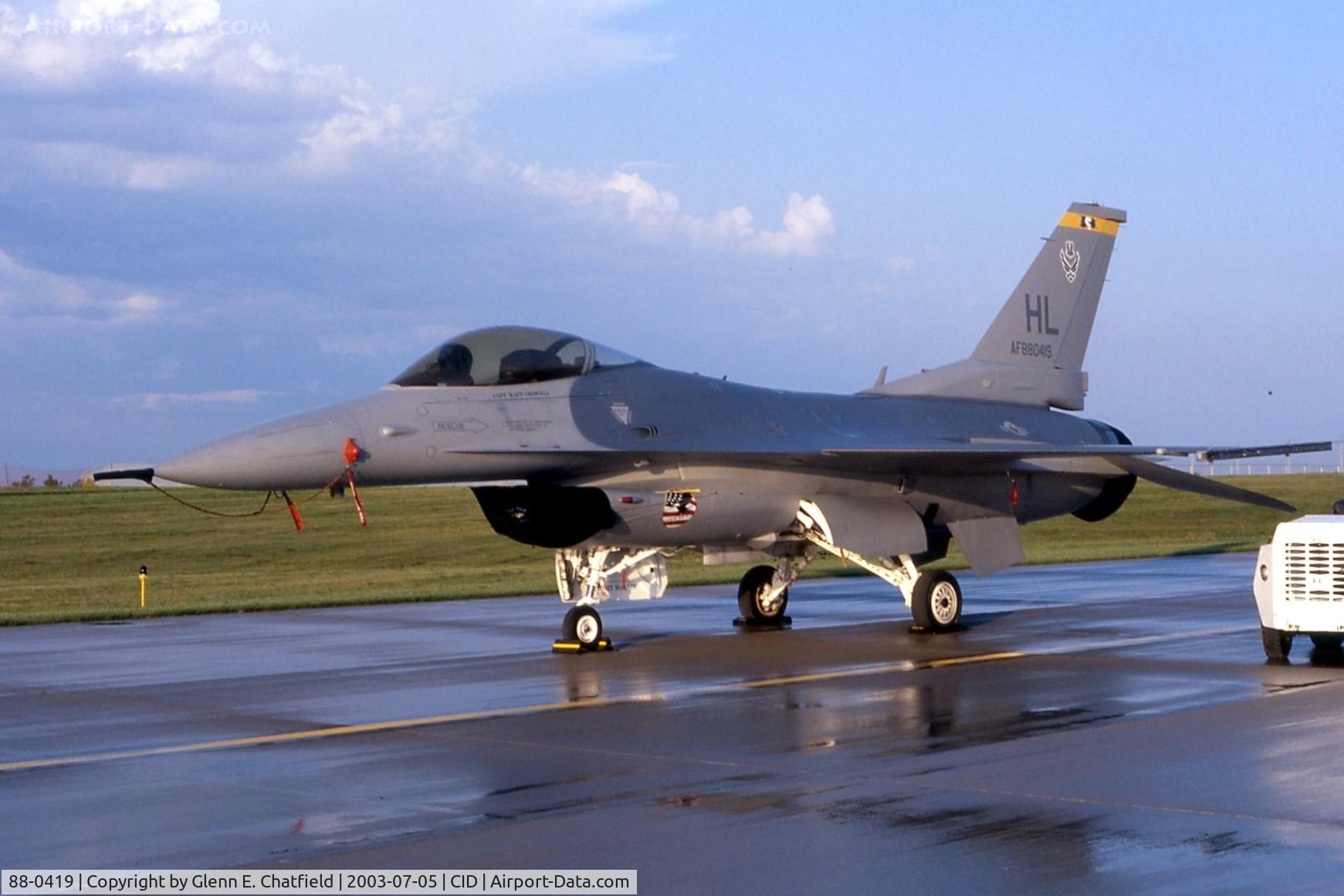 88-0419, General Dynamics F-16CG Night Falcon C/N 1C-21, F-16C for an open house