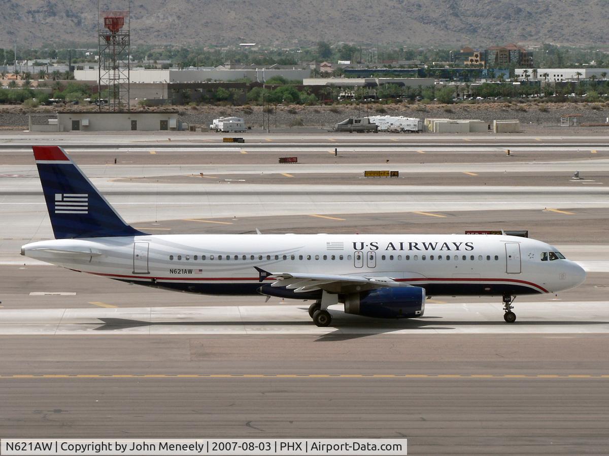 N621AW, 1989 Airbus A320-231 C/N 053, Taxiing to the runway