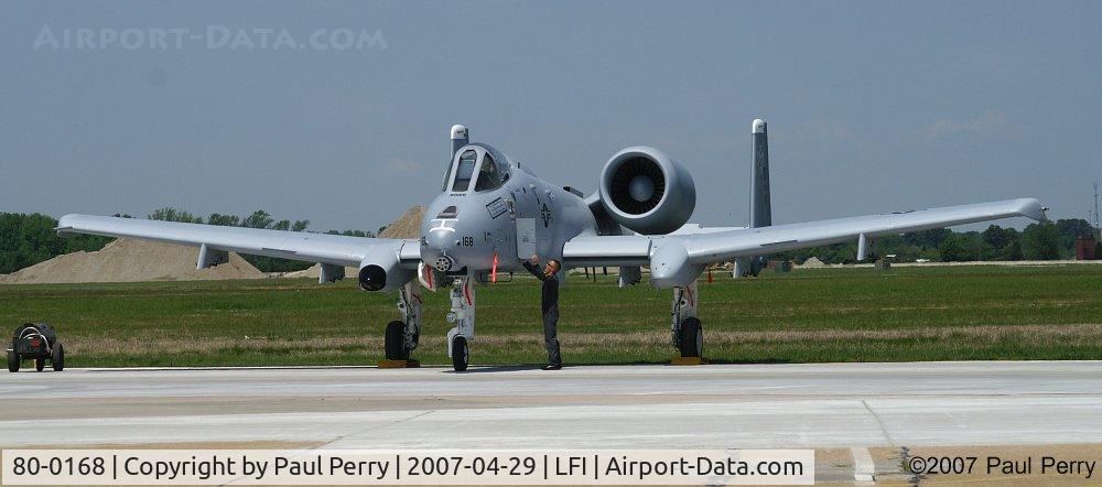 80-0168, 1980 Fairchild Republic A-10A Thunderbolt II C/N A10-0518, Hanging out on the demo line