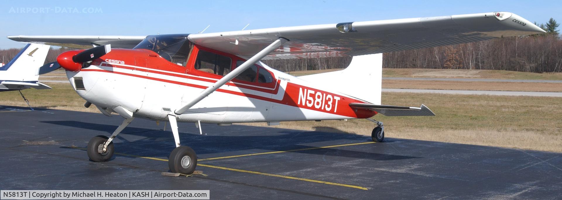 N5813T, 1964 Cessna 185C Skywagon C/N 185-0713, Mike Heaton's C185-C on the ramo at Nashua, NH