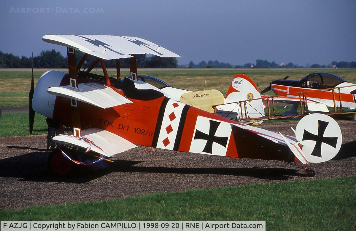 F-AZJG, Fokker Dr.1 Triplane Replica C/N 01JS, 01JS