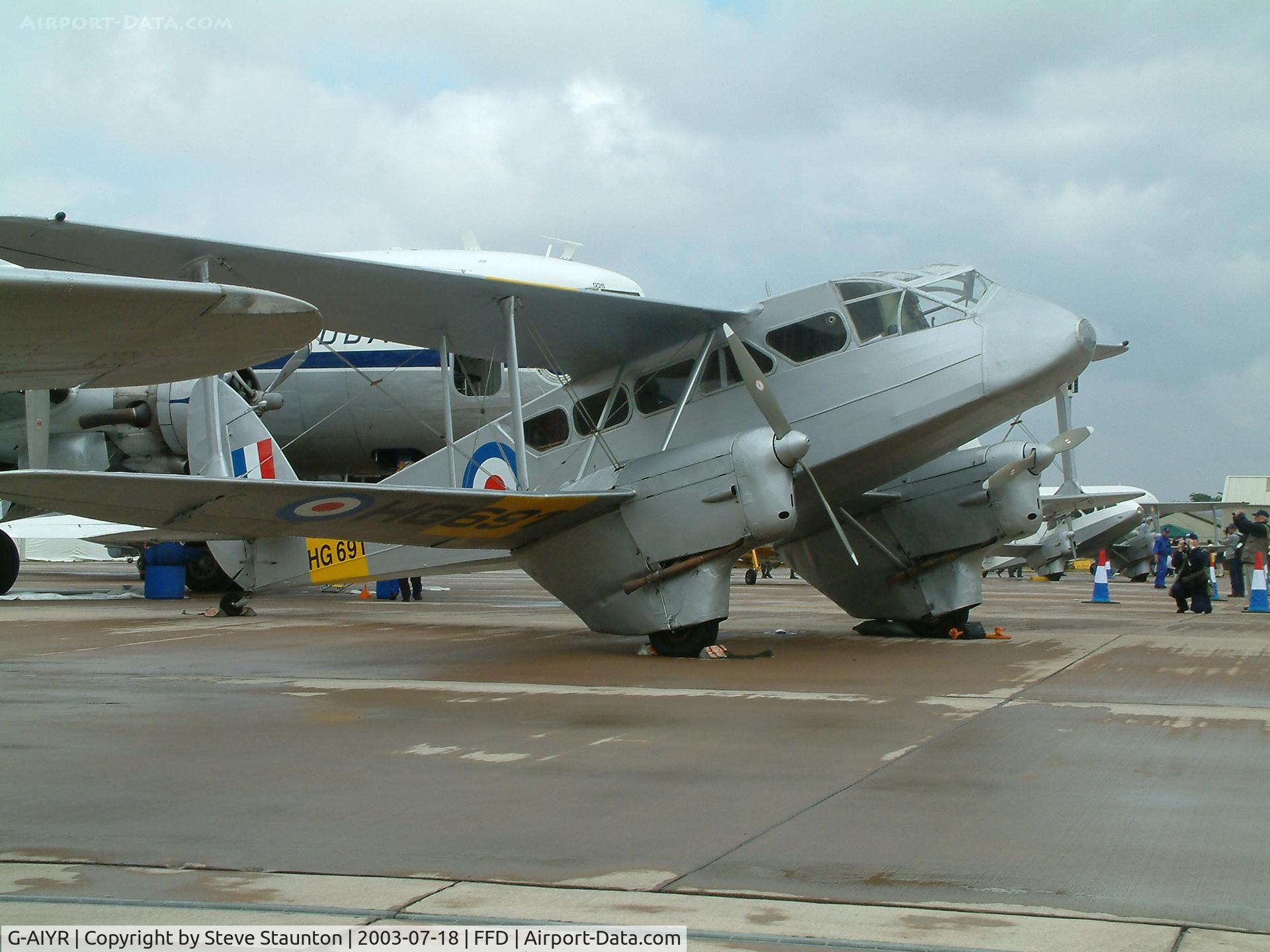 G-AIYR, 1943 De Havilland DH-89A Dominie/Dragon Rapide C/N 6676, Royal International Air Tattoo 2003