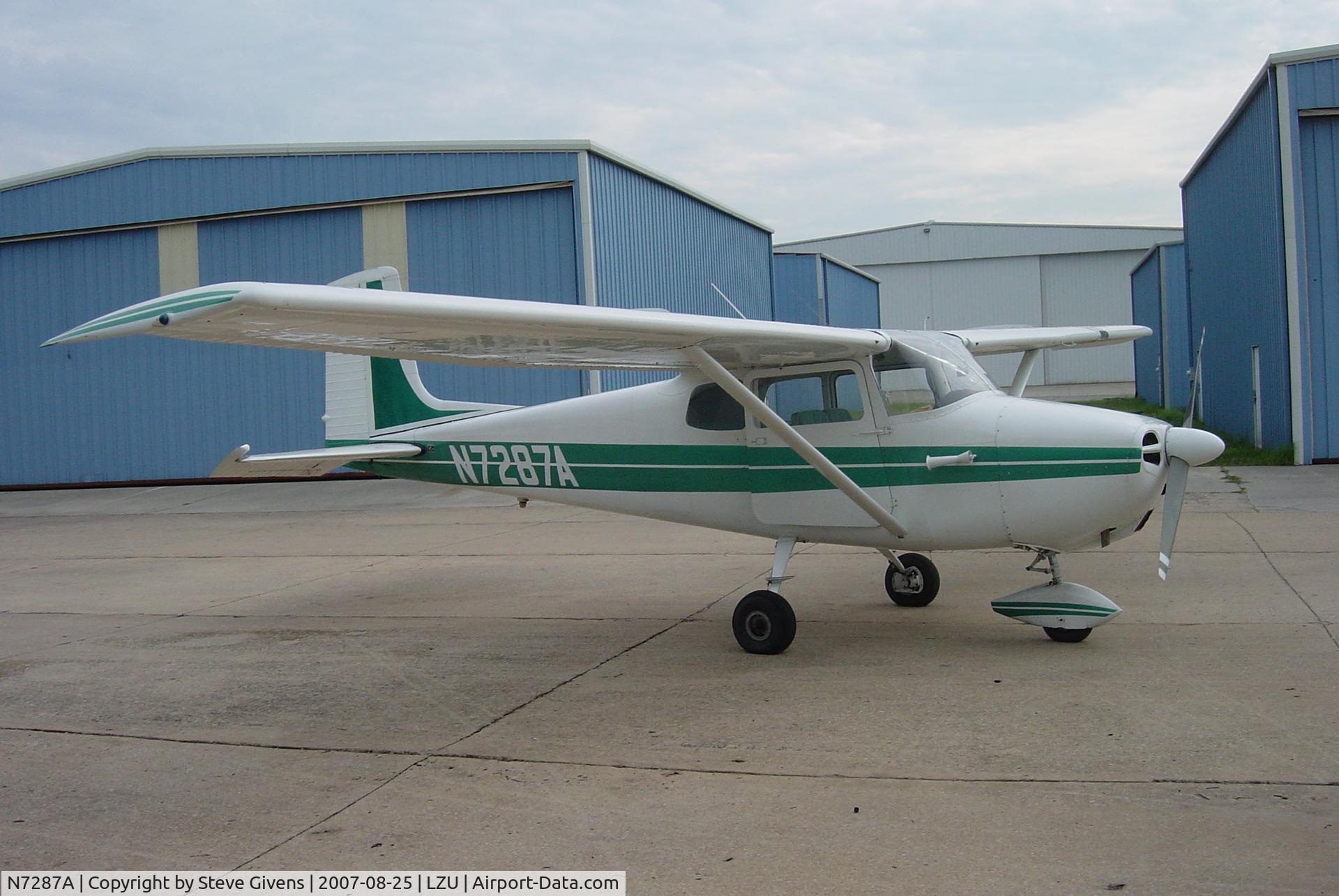 N7287A, 1956 Cessna 172 C/N 29387, Outside hanger at LZU