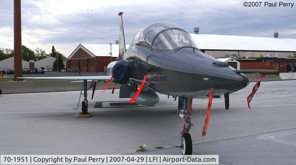 70-1951, 1970 Northrop T-38A Talon C/N T.6284, Even as long as she has served, she still gets new bumps.  Such as the one on her nose there