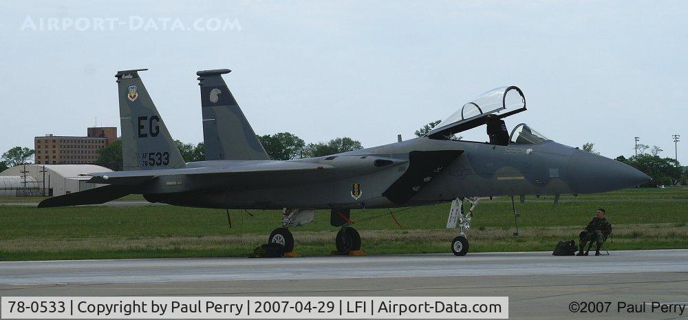 78-0533, 1978 McDonnell Douglas F-15C Eagle C/N 0522/C066, Only the Eagle Team West left now, since the Raptor replaced the Eagle as the East Coast Air Supremacy Demo