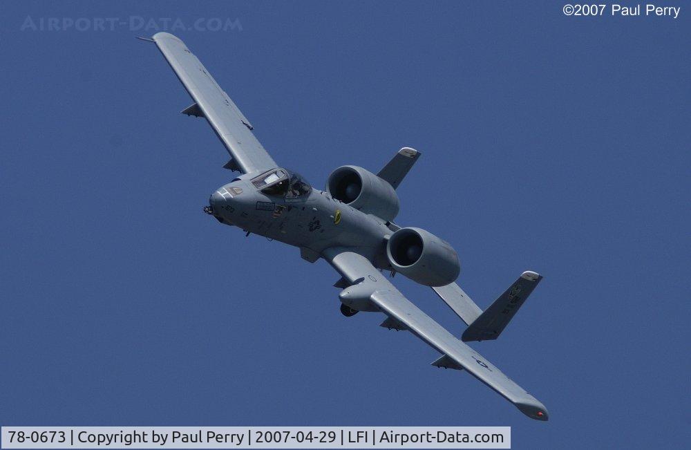 78-0673, 1978 Fairchild Republic A-10A Thunderbolt II C/N A10-0293, Warthog Inbound