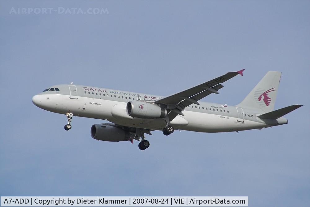 A7-ADD, 2002 Airbus A320-232 C/N 1895, QUATAR A320 -232 on final rwy34