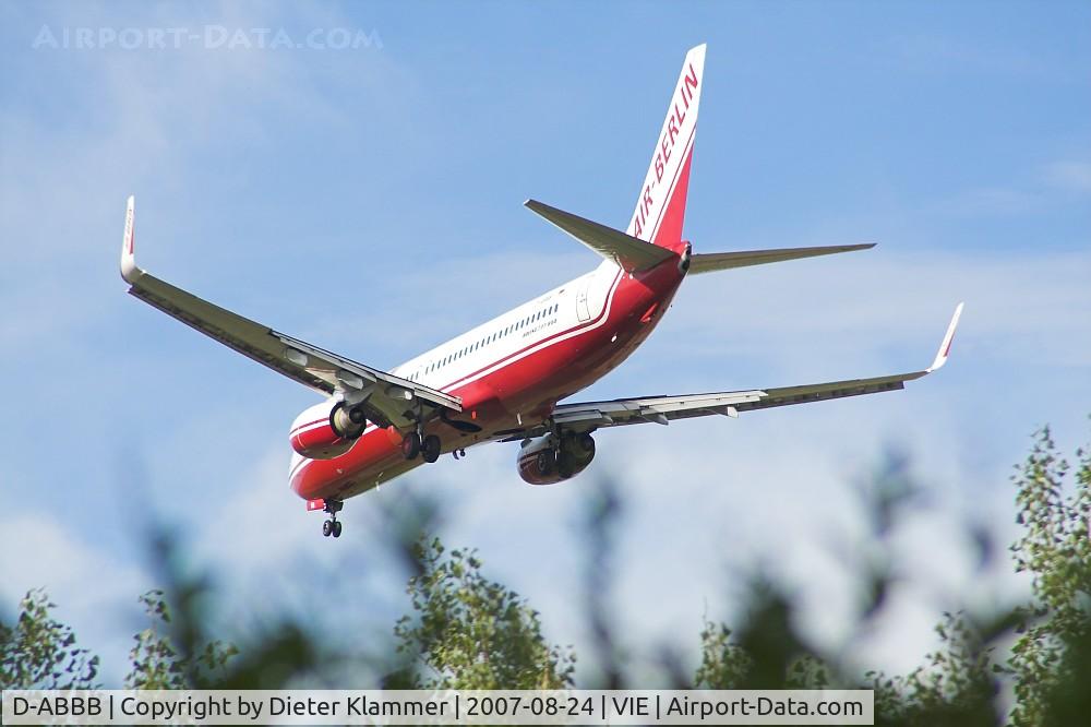 D-ABBB, 2001 Boeing 737-86J C/N 32624, Air Berlin on final rwy 34