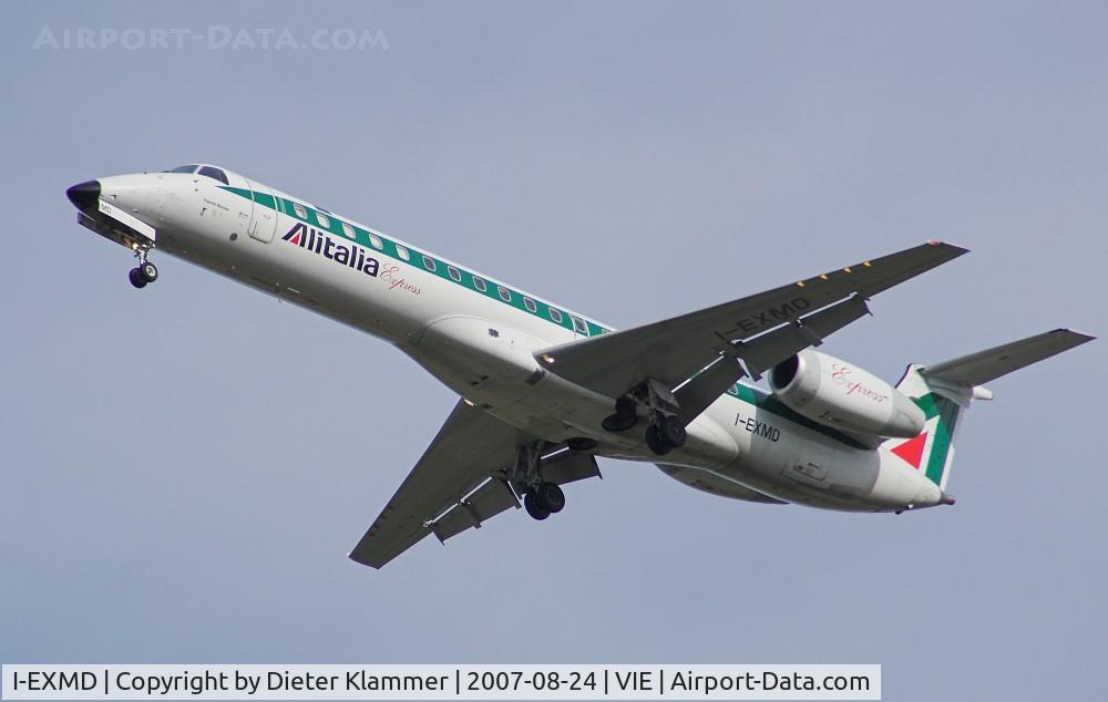 I-EXMD, 2001 Embraer ERJ-145LR (EMB-145LR) C/N 145445, Alitalia Express Embraer 145LR on final RWY34